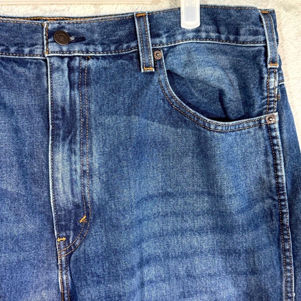 Levi's Western Fit Jeans 40x30 Blue Denim High Rise Straight Leg Cowboy Fit - Picture 4 of 16